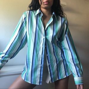 Striped Button-Down Shirt